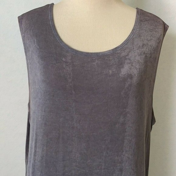 Slinky Brand Periwinkle Stretch Cami Tank Top - Picture 2 of 11